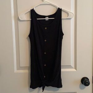 Black old navy ribbed tie tank- youth XL